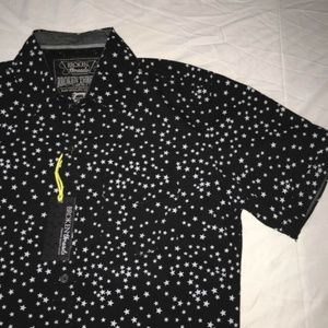 BROKEN THREADS Stars Black White Button Down Shirt